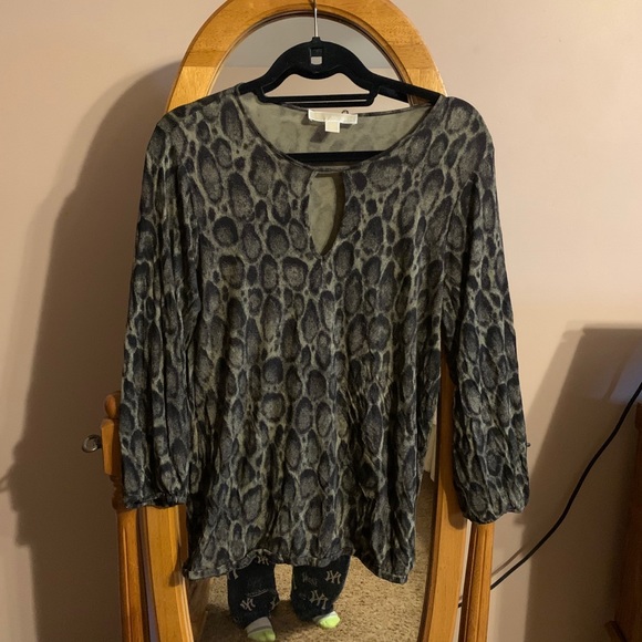 Michael Kors green python top - Picture 1 of 3